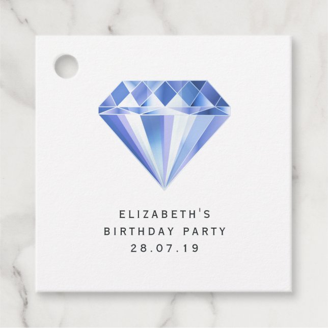 Étiquettes Cadeau Glimmer de minuit diamant (Devant)