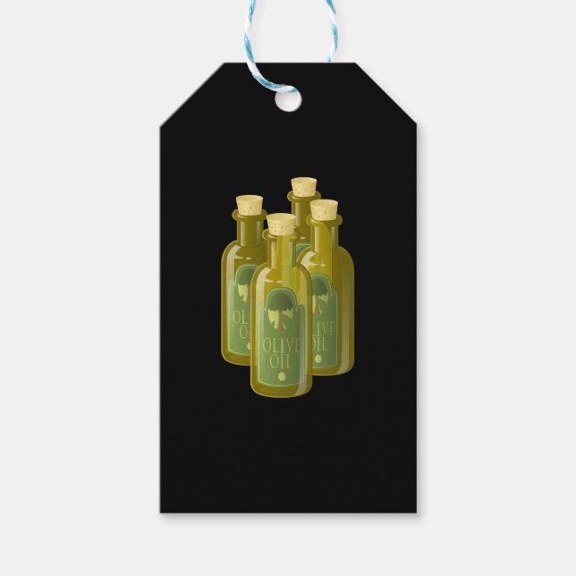 Étiquettes-cadeau Glitch Food huile d'olive (Devant)