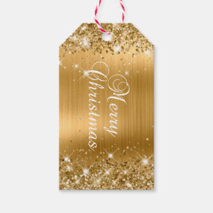 Étiquettes-cadeau Glittery Gold Foil Joyeux Noël
