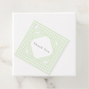 Étiquettes Cadeau Glorieux En vichy vert