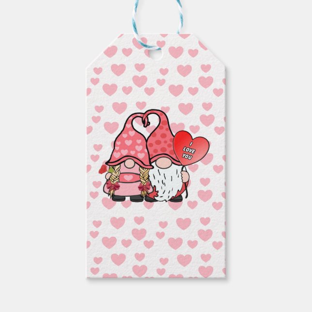 Étiquettes-cadeau Gnome Couple (Devant)