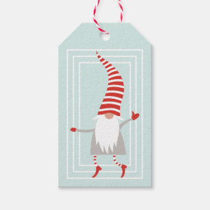 Étiquettes-cadeau Gnome de Noël scandinave