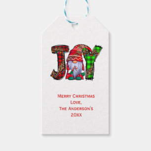 Étiquettes-cadeau Gnomes de Joie Personnalisés Joyeux Noël