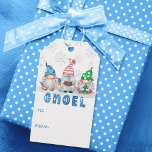 Étiquettes-cadeau Gnomes de Noël GNOEL Snowflakes à partir de<br><div class="desc">Mignonne, couleur d'aquarelle fantaisie Noël à partir étiquettes cadeaux avec trois gnomes avec un GNOEL drôle de salutation et un arrière - plan de flocon de neige d'hiver sur l'avant et le dos. ASSISTANCE : Pour obtenir de l'aide sur la modification ou la personnalisation de la conception, le changement de...</div>