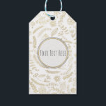 Étiquettes-cadeau Gold Floral Feuille Rustic Wedding Favor<br><div class="desc">Balise Cadeau Gold Floral Feuille Rustic Wedding Favor. Customisez comme vous voulez. Éléments correspondants disponibles.</div>