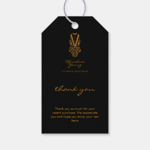 Étiquettes-cadeau Gold Lingerie client Merci promotionnel cadeau