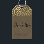 Étiquettes-cadeau Gold Modern Chic Rustic Kraft Chic Mariage préféré<br><div class="desc">personnalisation avec n'importe quel texte</div>