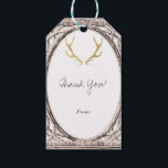 Étiquettes-cadeau Gold Rustic Antlers Glam Farmhouse Wedding Favor<br><div class="desc">Balise Cadeau Gold Rustic Antlers Glam Farmhouse Wedding Favor. Customisez comme vous voulez. Éléments correspondants disponibles.</div>