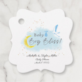 Étiquettes Cadeau Gold Starlit Baby Boy Bliss Stores Livraison spéci