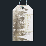 Étiquettes-cadeau Gold & White Glam Pine Tree Rustic Forest Mariage<br><div class="desc">Gold & White Glam Pine Tree Rustic Forest Mariage Tags cadeaux</div>
