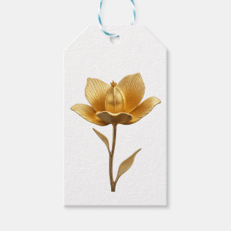 Étiquettes-cadeau Golden Flower Gift Tag