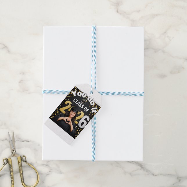 Étiquettes-cadeau Golden Graduation Celebration Card – Congratulatio (Avec de laficelle)