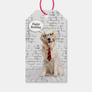 Étiquettes-cadeau Golden Retriever Joyeux anniversaire
