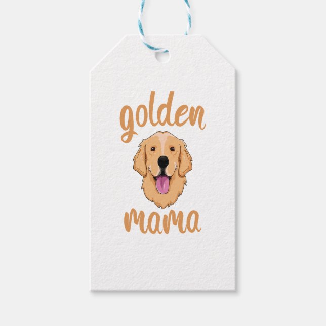 Étiquettes-cadeau Golden Retriever Maman (Devant)