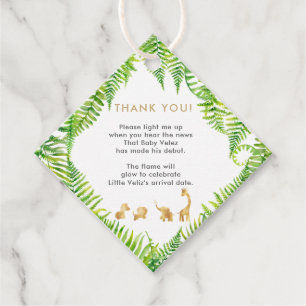 Étiquettes Cadeau Golden Safari Candle Favoriser Tags