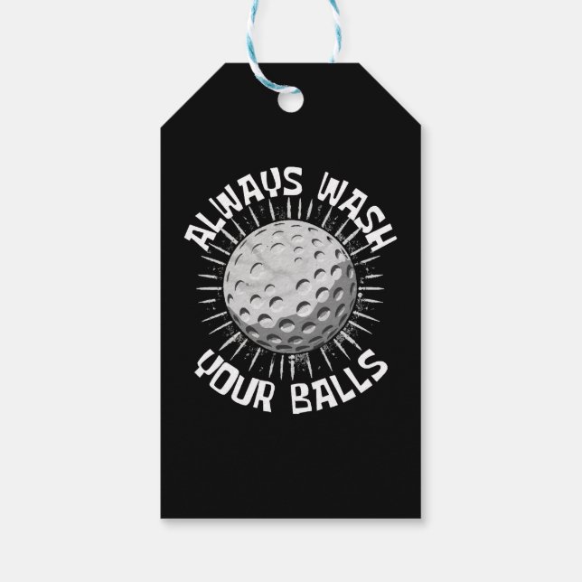 Étiquettes-cadeau Golf drôle (Dos)