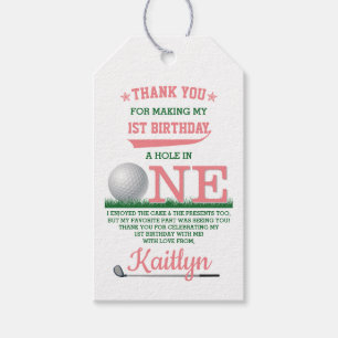 Étiquettes-cadeau Golf PAR-TEE 1er anniversaire