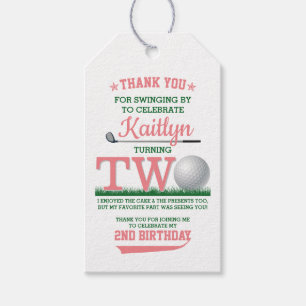 Étiquettes-cadeau Golf PAR-TEE 2e anniversaire