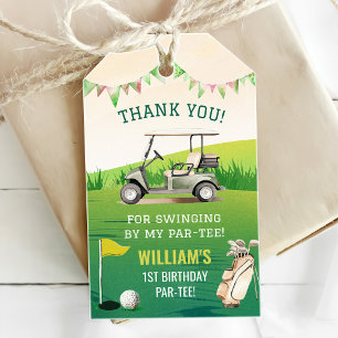 Étiquettes-cadeau Golf Par-Tee Hole en un garçon Anniversaire