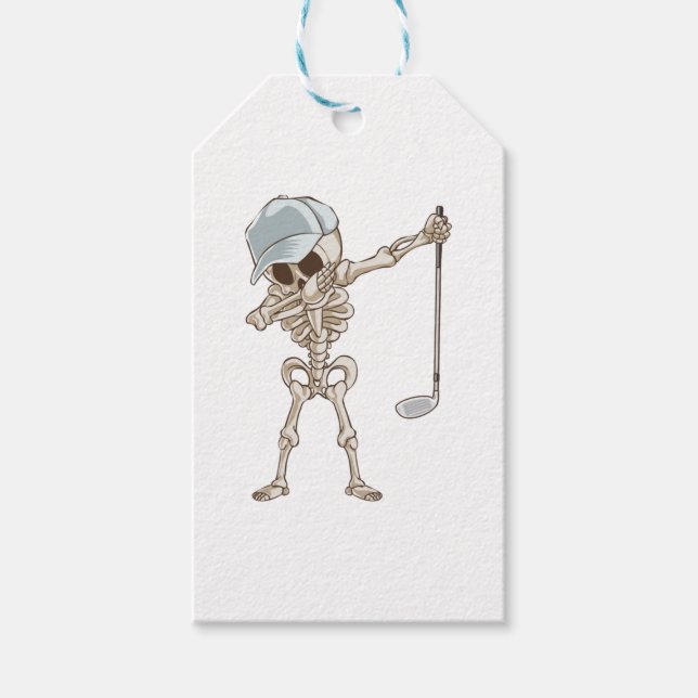 Étiquettes-cadeau Golf Skeleton (Devant)