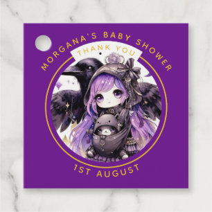 Étiquettes Cadeau Goth Bébé garçon ou fille Douche Crow Merci