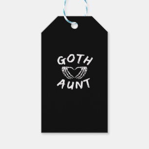 Étiquettes-cadeau Goth Tante Funny Emo Tante Punk mignonne Squelette