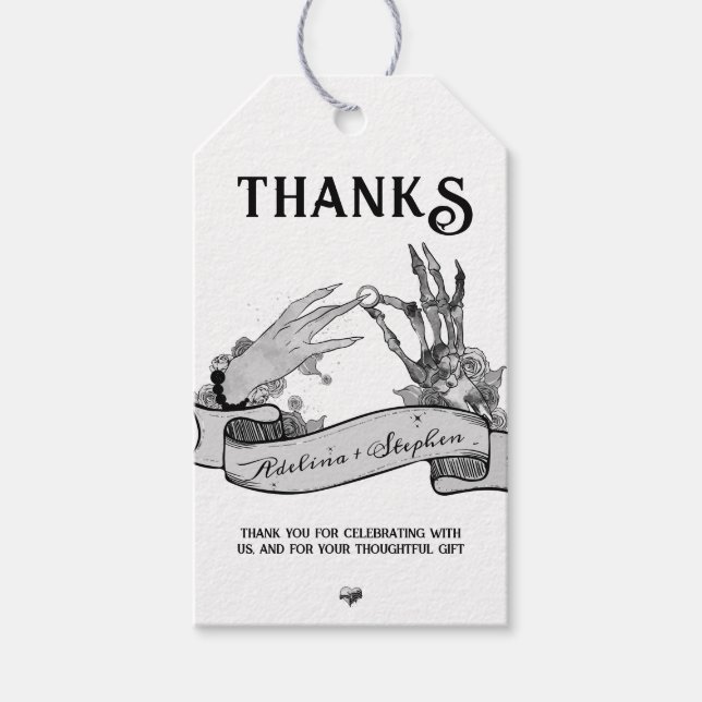 Étiquettes-cadeau Gothic Bride ou mourir avant la mort Week-end d'en (Devant)