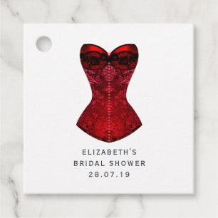 Étiquettes Cadeau Gothique Rouge Cramoisi Iridescent Sorcière