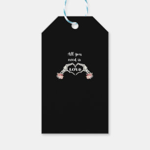 Étiquettes-cadeau Gothique Valentines Classique - Squelette Mains Co