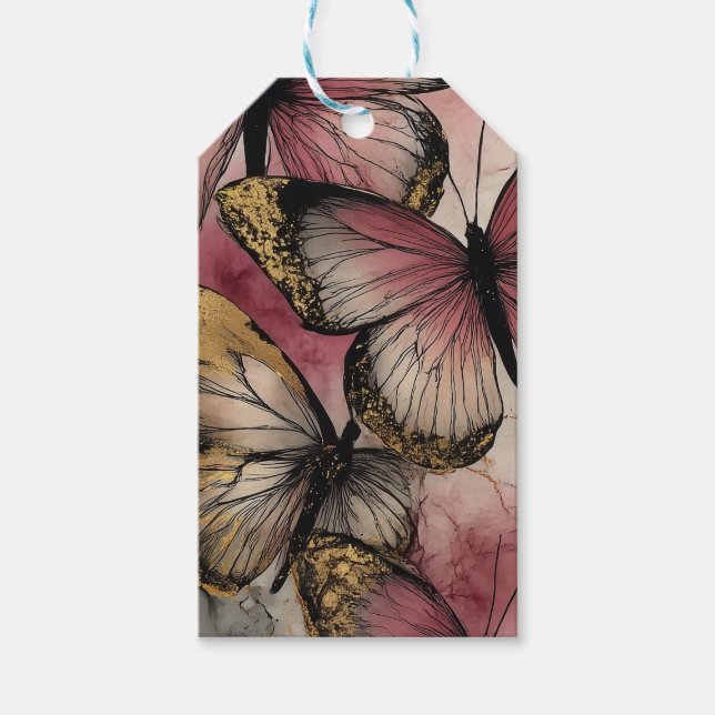 Étiquettes-cadeau Grâce de papillon (Devant)