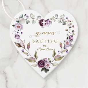 Étiquettes Cadeau Gracias Bautizo Gracias Pink