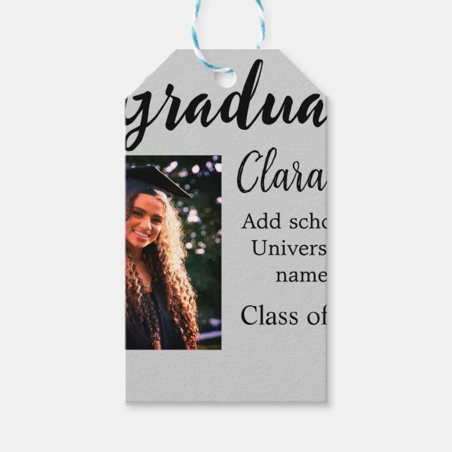 Étiquettes-cadeau Graduation ajouter nom classe de 20xx félicitation (Devant)