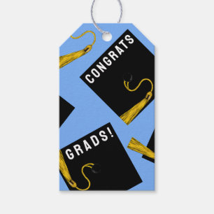 Étiquettes-cadeau Graduation Congrats Classe supérieure Bleu clair