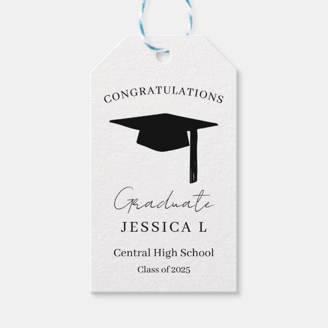 Étiquettes-cadeau Graduation Personalized Congratulations Graduate (Devant)