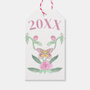 Étiquettes-cadeau Graduation sur mesure Papillon