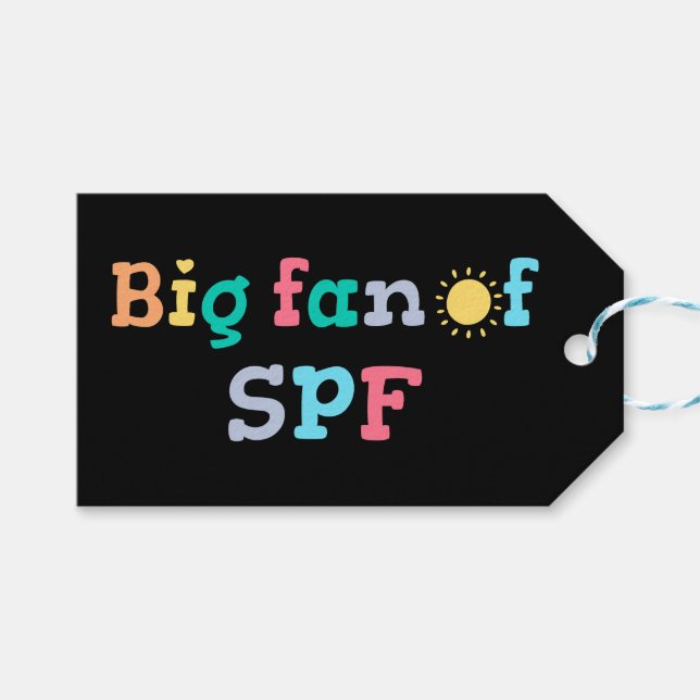 Étiquettes-cadeau Grand fan de SPF (Devant (Horizontal))