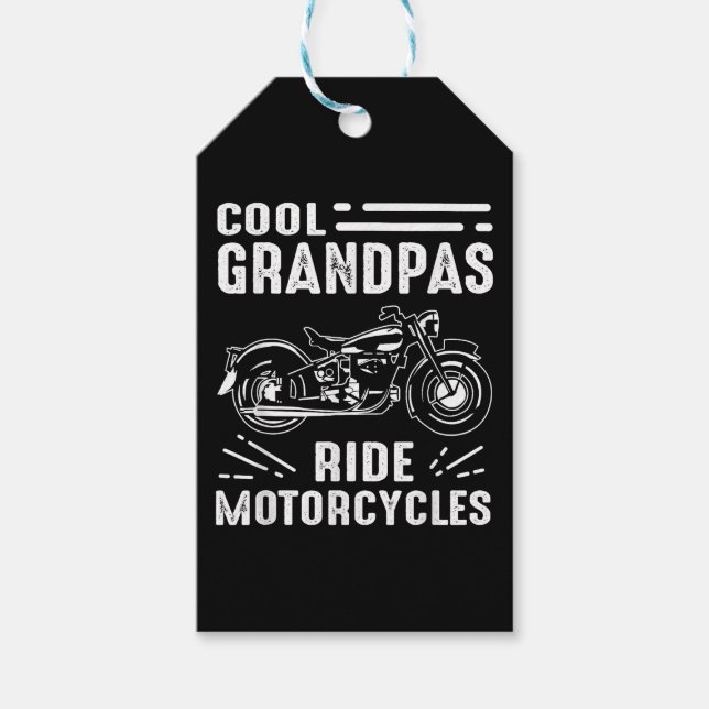 Étiquettes-cadeau Grand Père Biker (Devant)