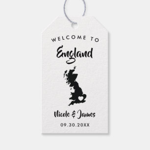 Étiquettes-cadeau Grande-Bretagne Angleterre Mariage Welcome Bag, Ca