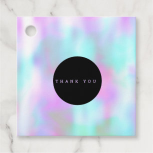 Étiquettes Cadeau Gras Liquid Ink Marbre rose Coloré Bonbons Party