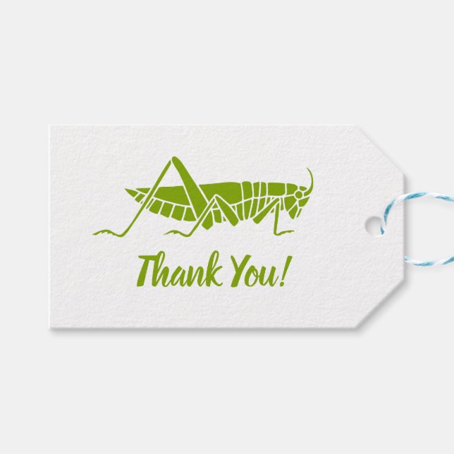 Étiquettes-cadeau Grasshopper (Devant (Horizontal))