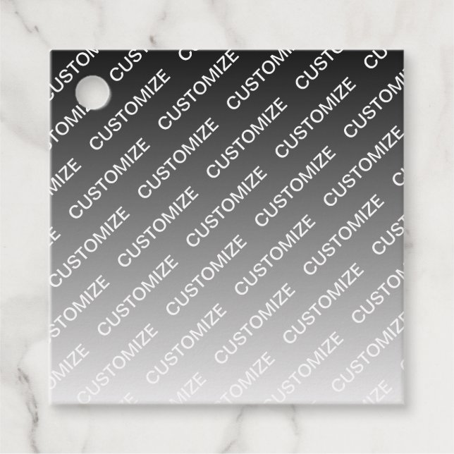 Étiquettes Cadeau Gray (changeable color) Ombre & Text Pattern (Devant)