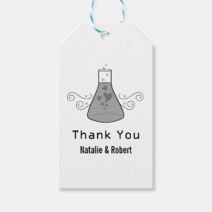 Étiquettes-cadeau Gray Sweet Chimie Mariage Tags cadeaux
