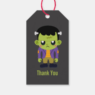 Étiquettes-cadeau Green Frankenstein Monster Halloween Tags cadeaux