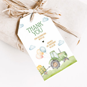 Étiquettes-cadeau Green Tractor Farm Anniversaire Fête Favoriser Tag
