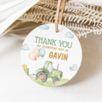 Green Tractor Farm Anniversaire Fête ronde