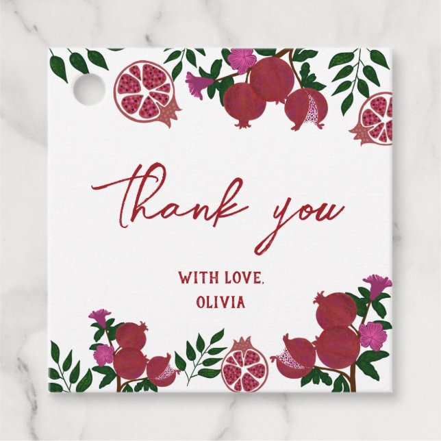 Étiquettes Cadeau Grenade Fruite frais Cadeau d'anniversaire (Devant)