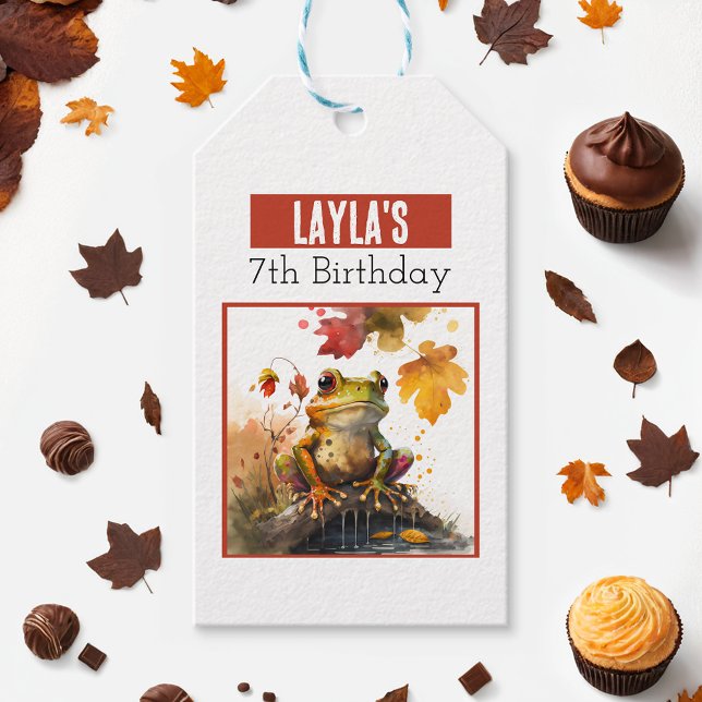 Étiquettes-cadeau Grenouille - Anniversaire (Créateur téléchargé)