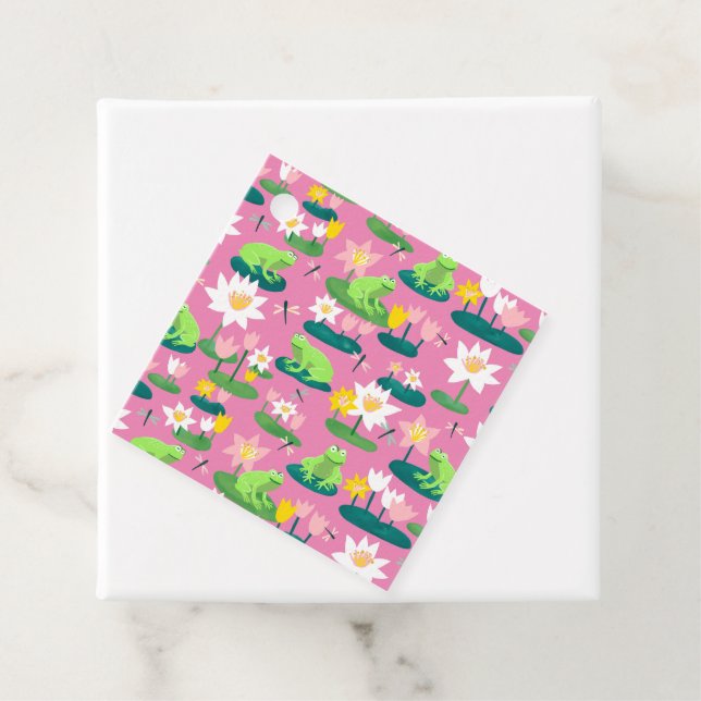 Étiquettes Cadeau Grenouilles et Lily Pads BABY SHOWER mignon Enfant (En situation)