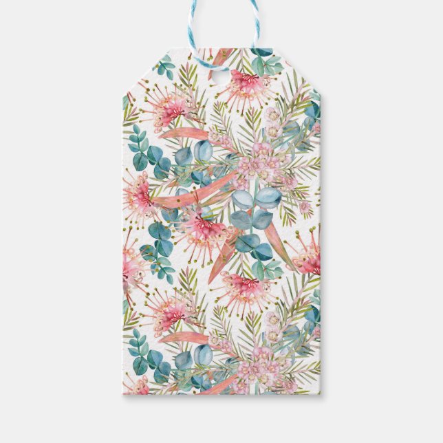 Étiquettes-cadeau Grevillea Rose Et Eucalyptus (Devant)