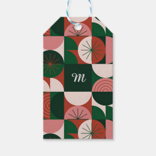 Étiquettes-cadeau Grille de thème de Noël colorée d'icônes de vacanc